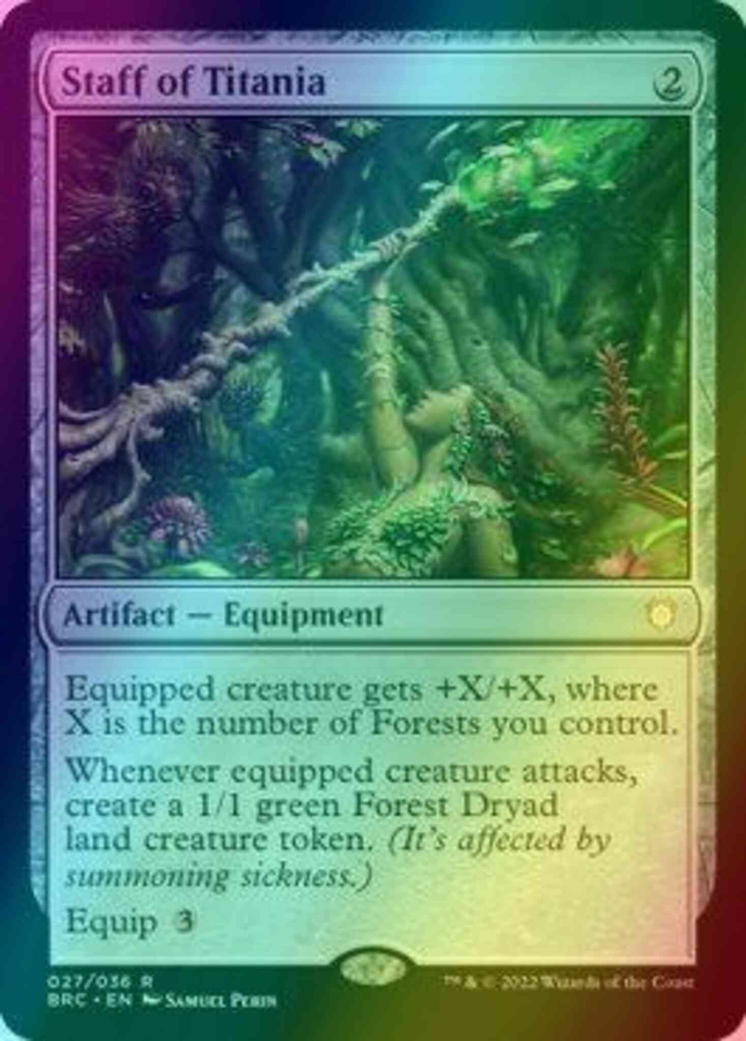 Staff of Titania [27] [The Brothers' War: Commander] [Foil]