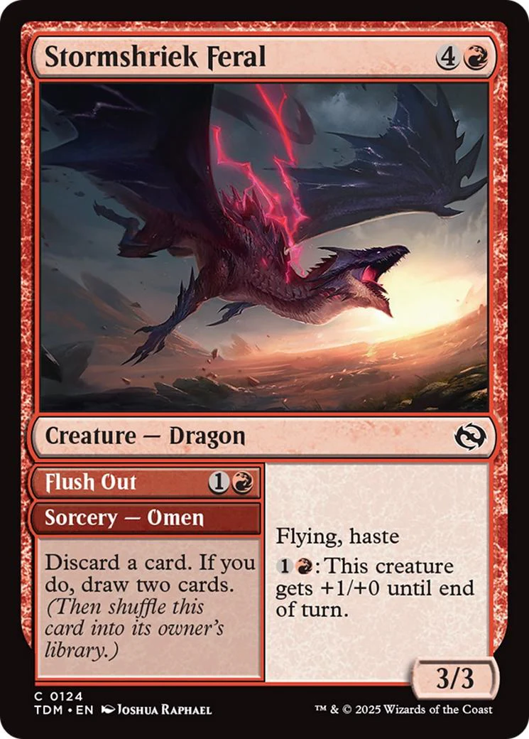 Stormshriek Feral // Flush Out [124] [Tarkir: Dragonstorm] [Non-Foil]