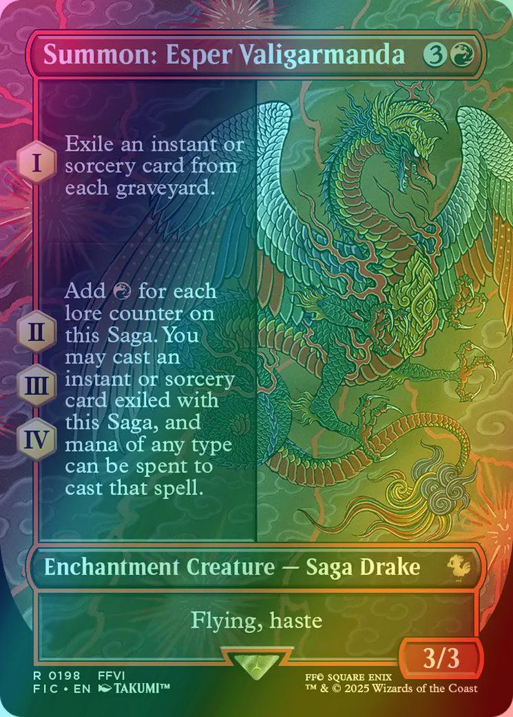 Summon: Esper Valigarmanda [198] [Borderless] [FINAL FANTASY: Commander] [Foil]