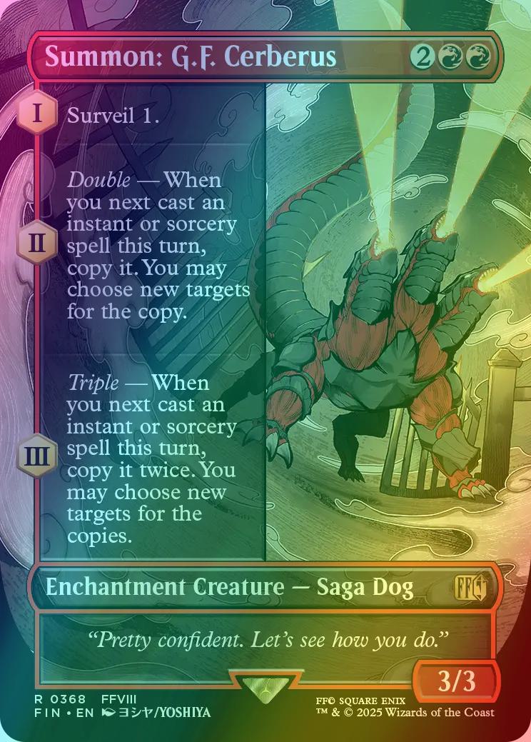 Summon: G.F. Cerberus [368] [Borderless] [FINAL FANTASY] [Foil]