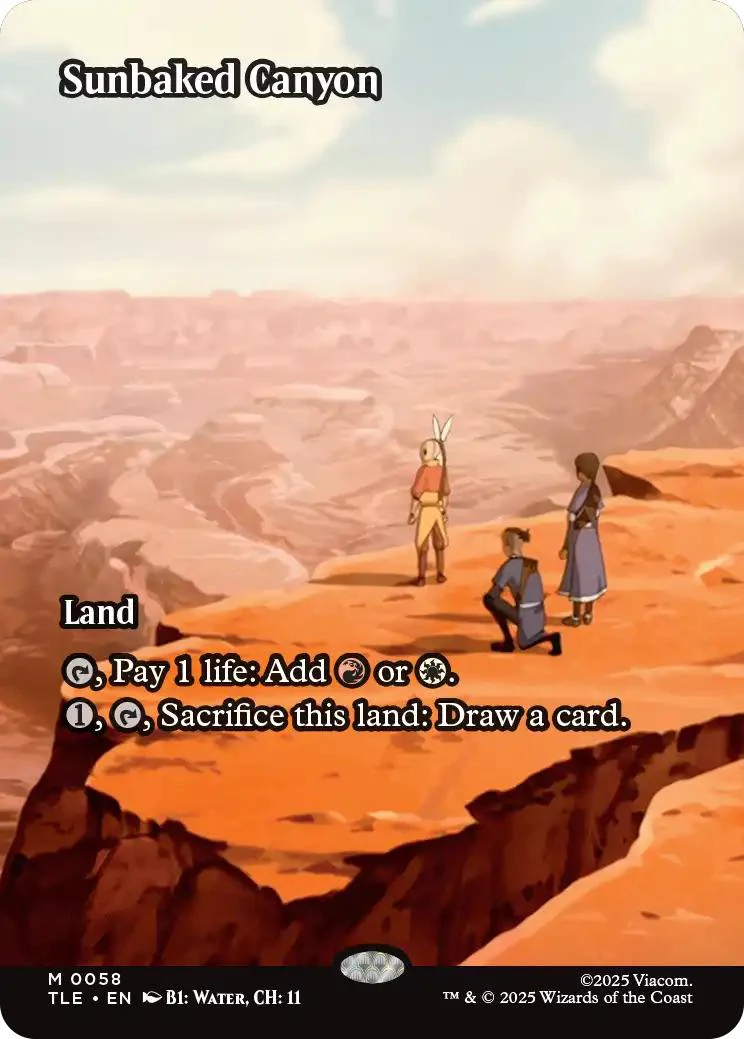 Sunbaked Canyon [58] [Borderless] [Source Material] [Avatar: The Last Airbender Eternal] [Non-Foil]