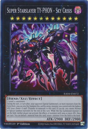 Super Starslayer TY-PHON - Sky Crisis - RA04-EN072 - Super Rare - 1st Edition