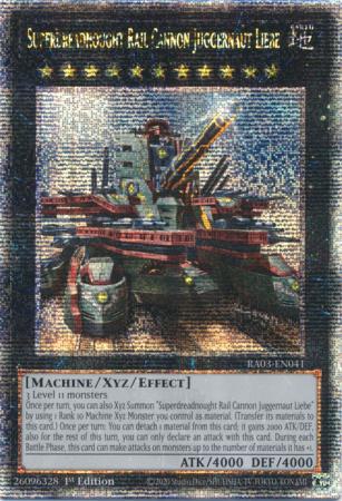 Superdreadnought Rail Cannon Juggernaut Liebe - Alternate Art - RA03-EN041 - Quarter Century Secret Rare - 1st Edition