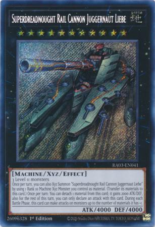 Superdreadnought Rail Cannon Juggernaut Liebe - RA03-EN041 - Secret Rare - 1st Edition