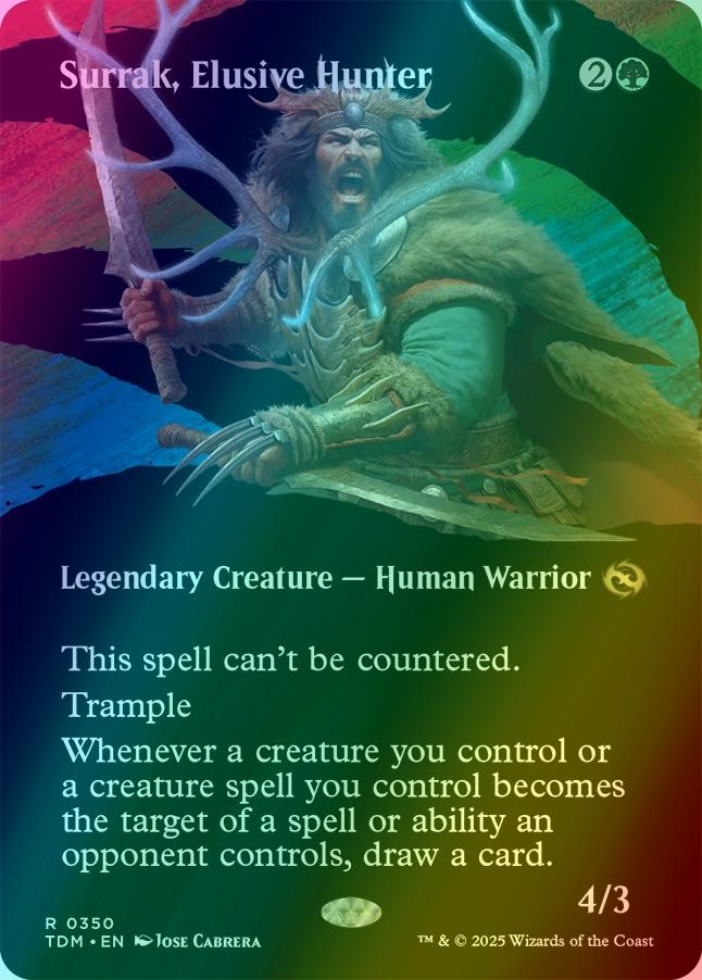 Surrak, Elusive Hunter [350] [Borderless] [Clan] [Tarkir: Dragonstorm] [Foil]