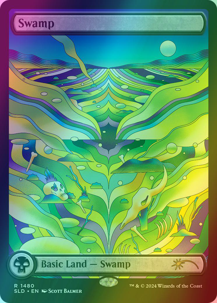 Swamp [1480] [Full Art] [The Strange Sands] [Secret Lair Drop] [Foil]
