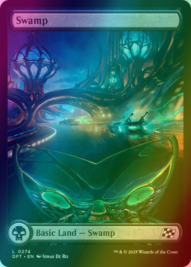 Swamp [274] [Full Art] [Driver's Seat] [Aetherdrift] [Foil]
