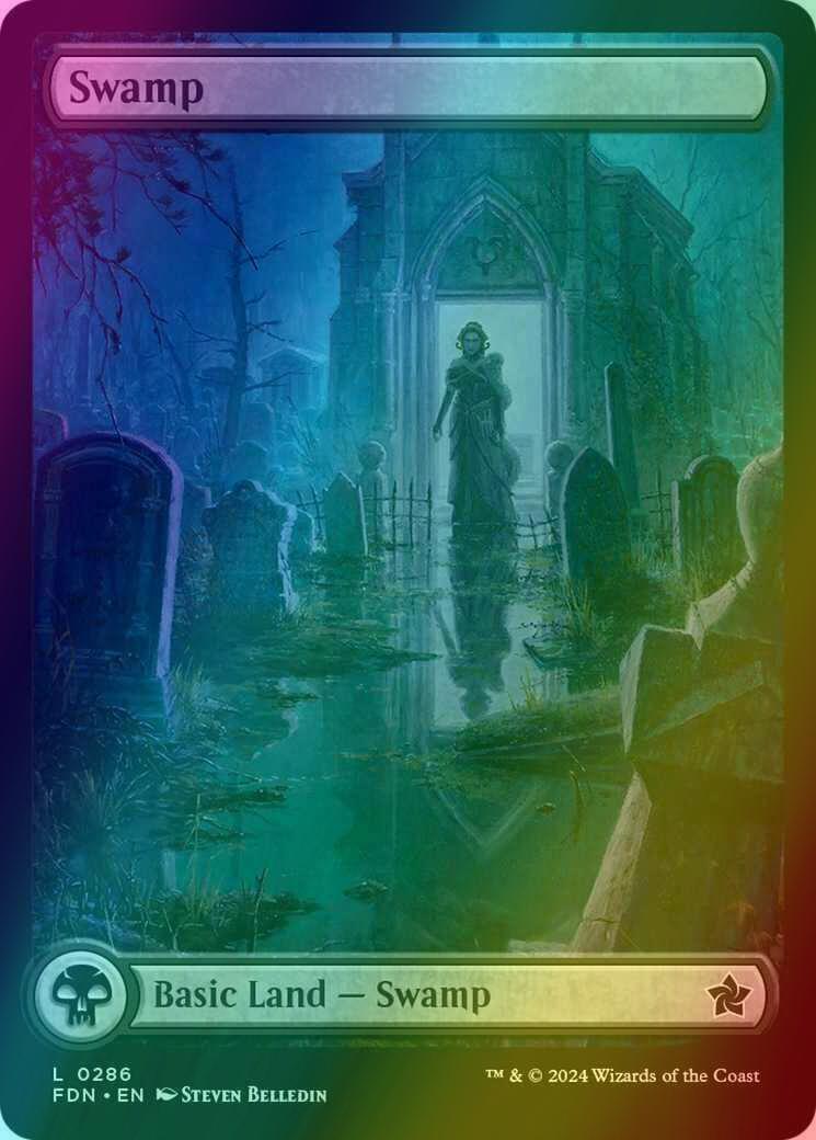 Swamp [286] [Full Art] [Foundations] [Foil]
