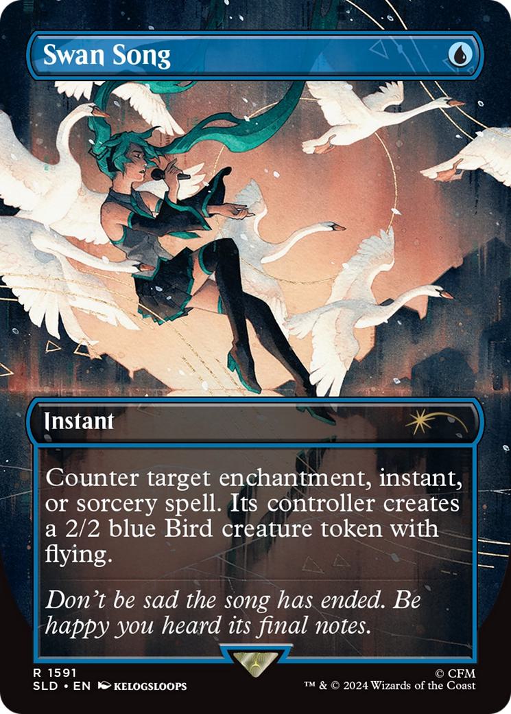Swan Song [1591] [Borderless] [Hatsune Miku: Winter Diva] [Secret Lair Drop] [Non-Foil]