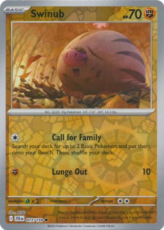Swinub - 077/159 - Common [sv09-077] [Reverse Holo]