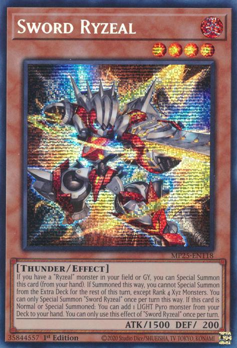 Sword Ryzeal - MP25-EN118 - Prismatic Secret Rare - 1st Edition