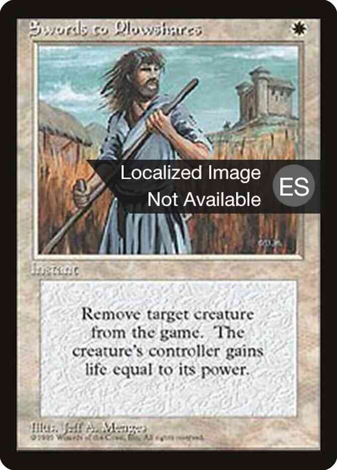 Swords to Plowshares - Portuguese [52] [Fourth Edition Black Border: Portuguese] [Non-Foil]
