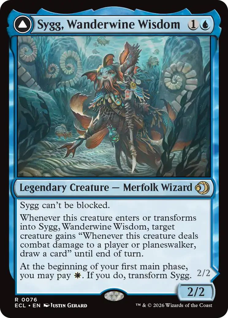 Sygg, Wanderwine Wisdom // Sygg, Wanderbrine Shield [76] [Lorwyn Eclipsed] [Non-Foil]