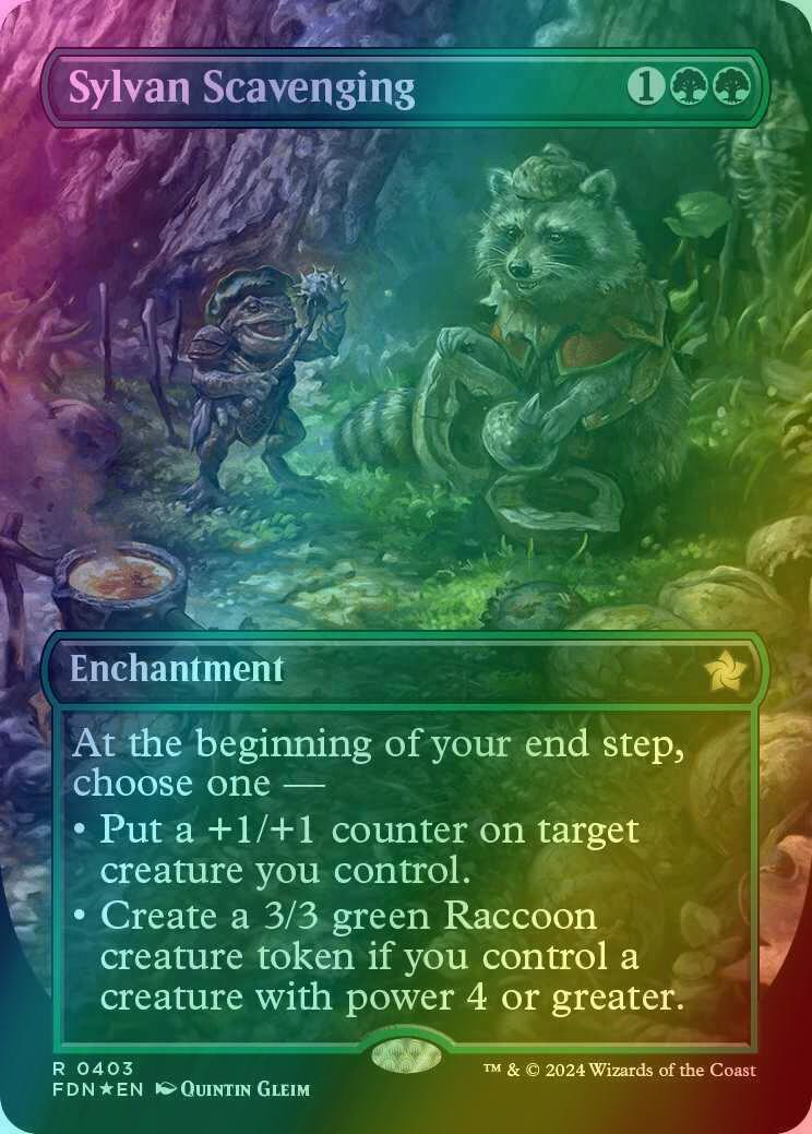 Sylvan Scavenging [403] [Borderless] [Foundations] [Mana Foil]