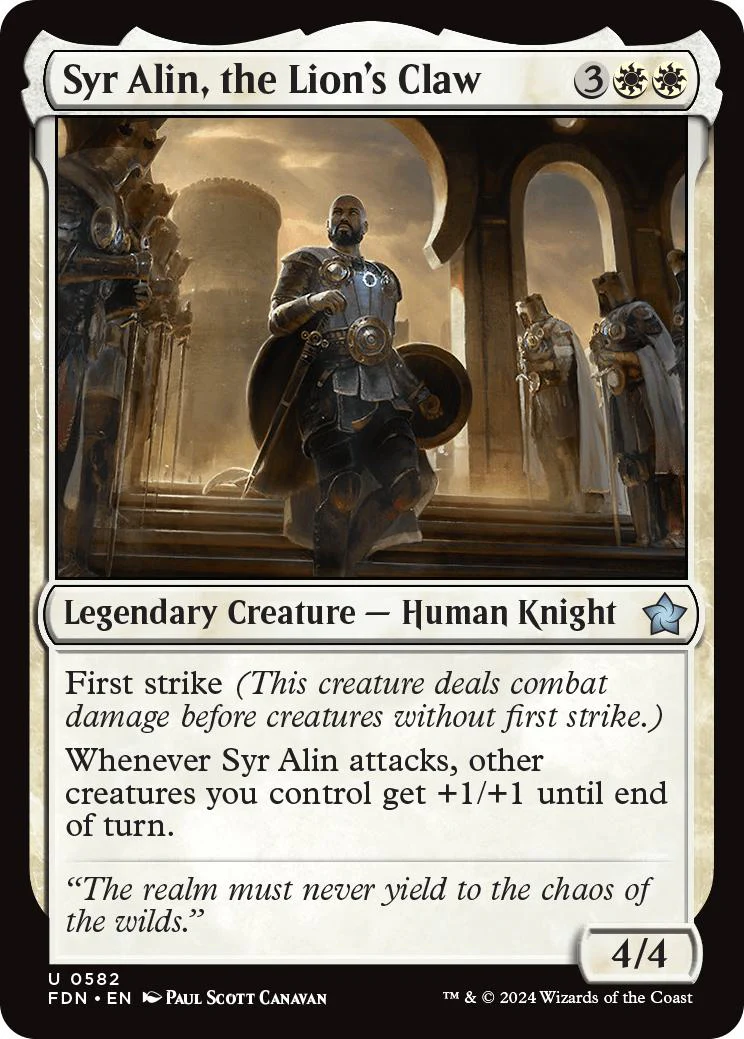 Syr Alin, the Lion's Claw [582] [Foundations] [Non-Foil]