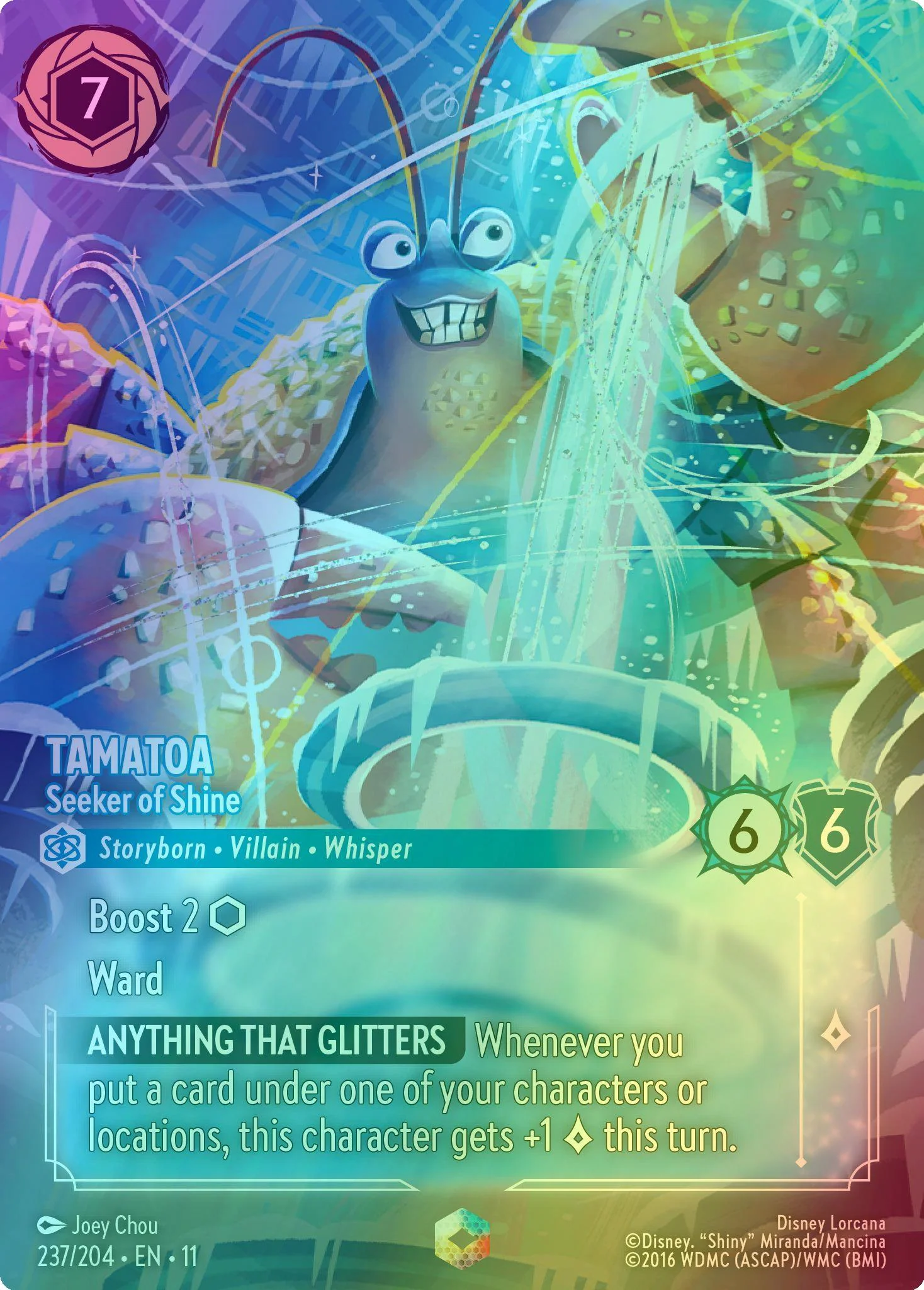 Tamatoa - Seeker of Shine (Enchanted) - 237/204 [Winterspell] [Holofoil]