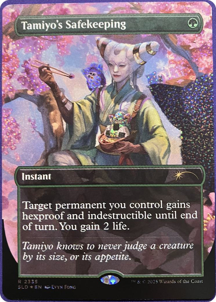 Tamiyo's Safekeeping [2335] [Borderless] [Furby: The Gathering] [Secret Lair Drop] [Confetti Foil]