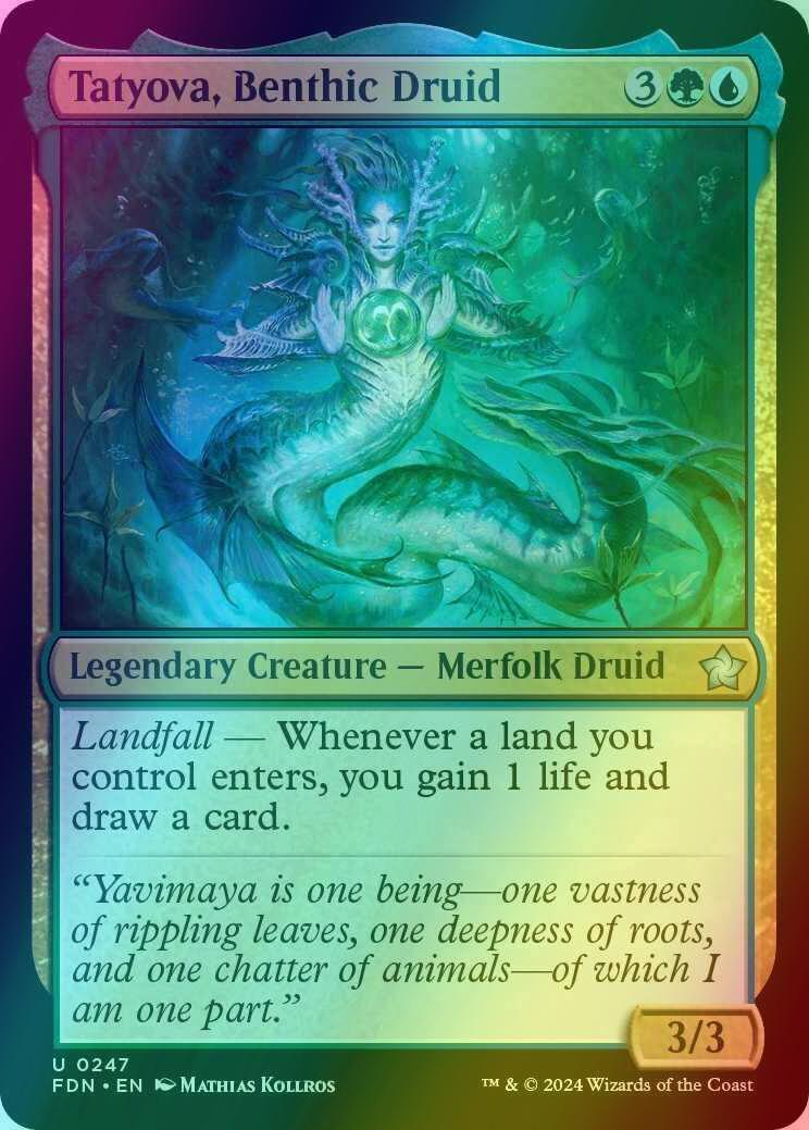 Tatyova, Benthic Druid [247] [Foundations] [Foil]