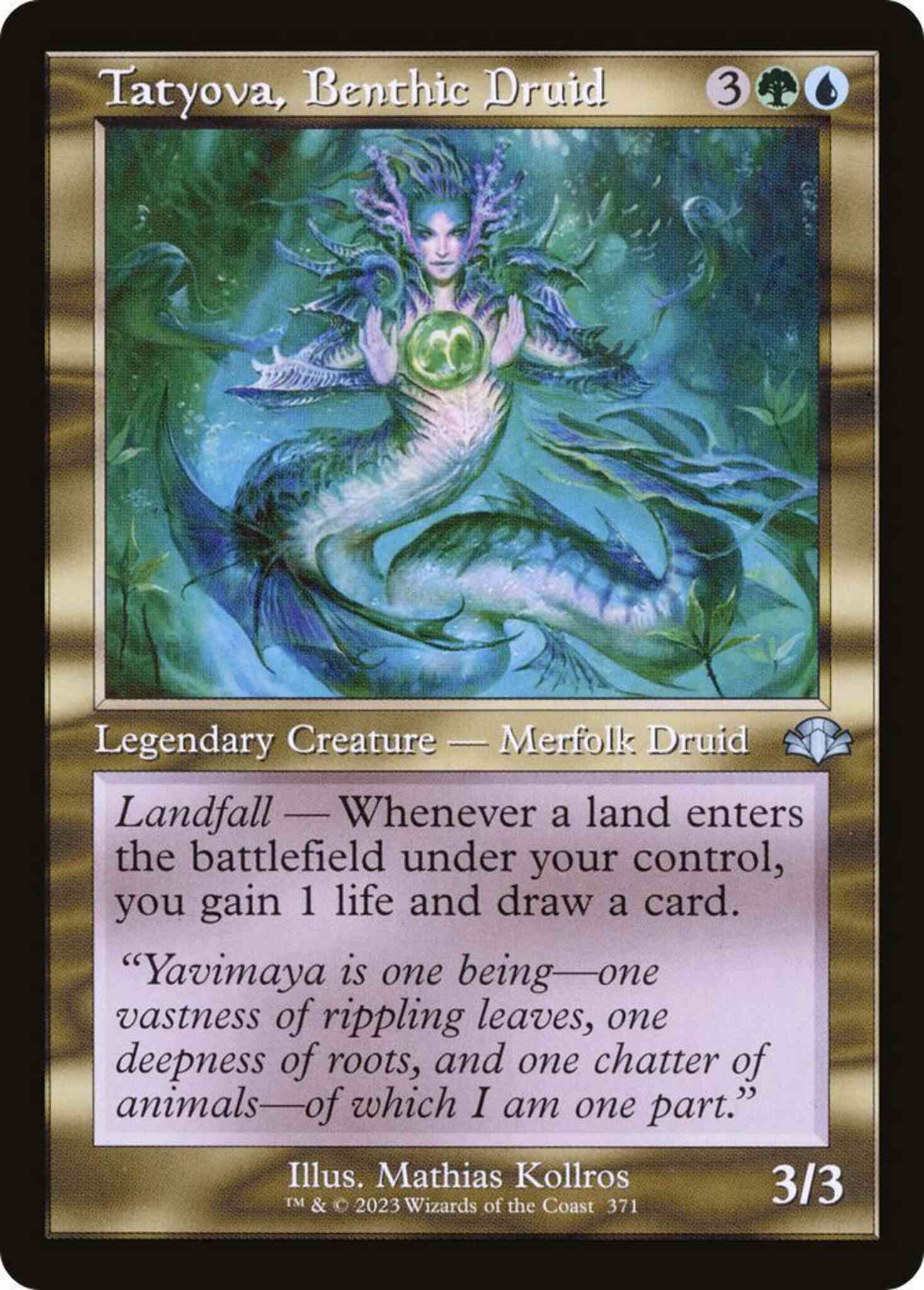 Tatyova, Benthic Druid [371] [Retro Frame] [Dominaria Remastered] [Non-Foil]