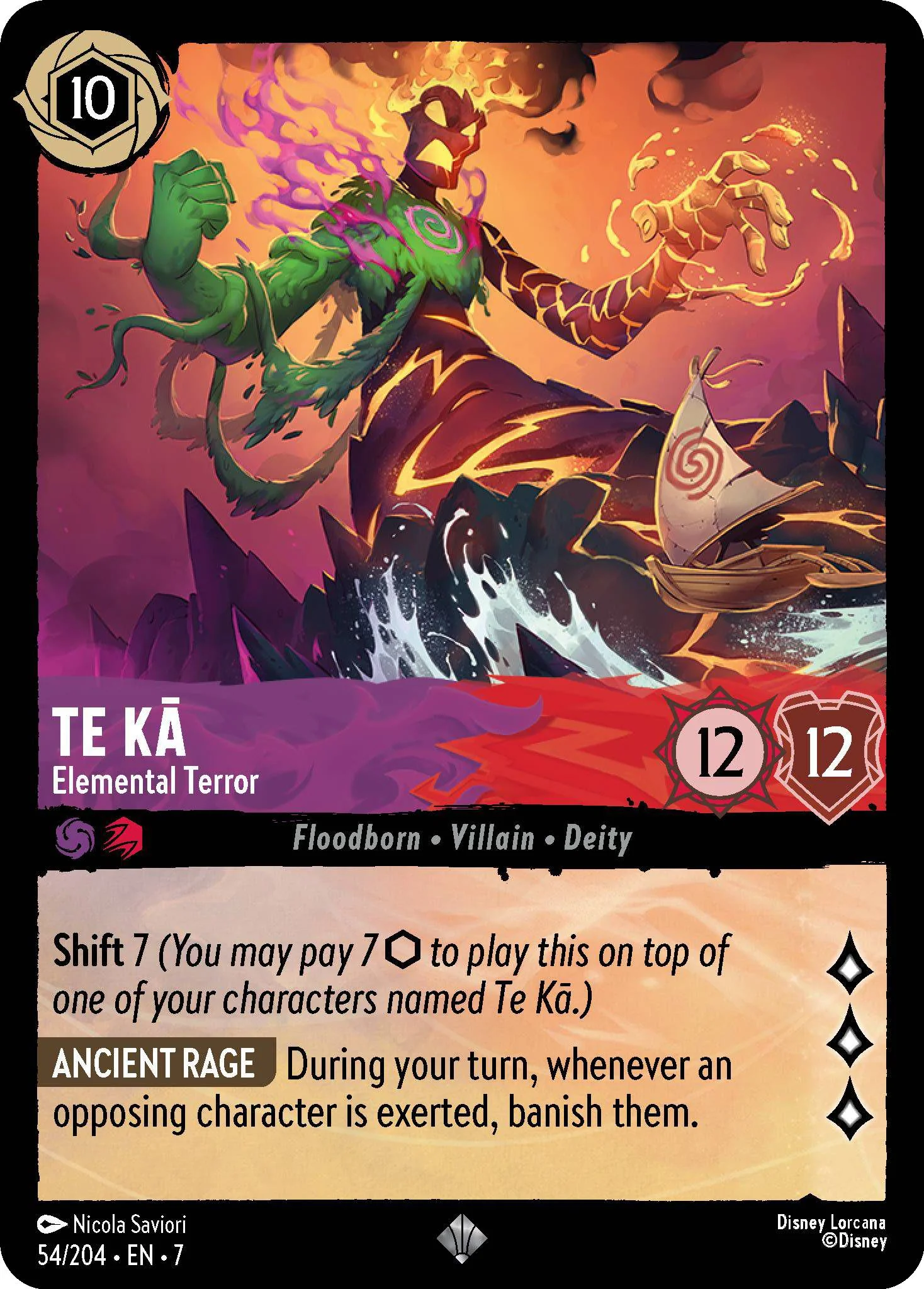 Te Ka - Elemental Terror - 54/204 [Archazia's Island] [Non-Foil]