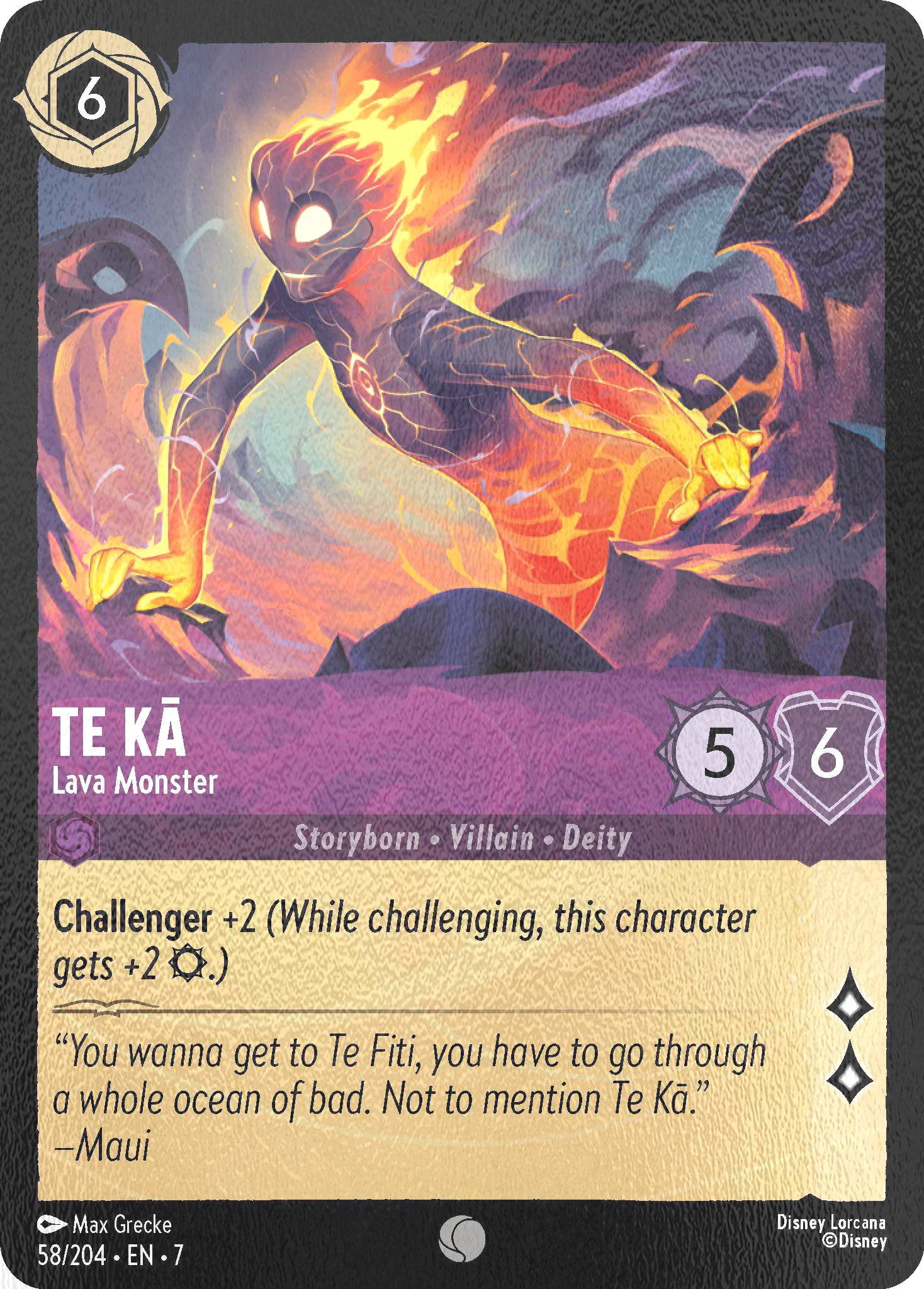 Te Ka - Lava Monster - 58/204 [Archazia's Island] [Cold Foil]
