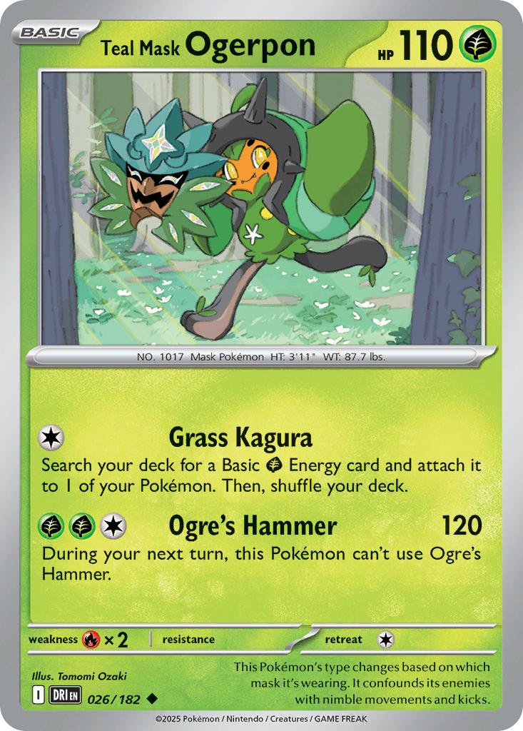 Teal Mask Ogerpon - 026/182 - Uncommon [sv10-026] [Non-Holo]