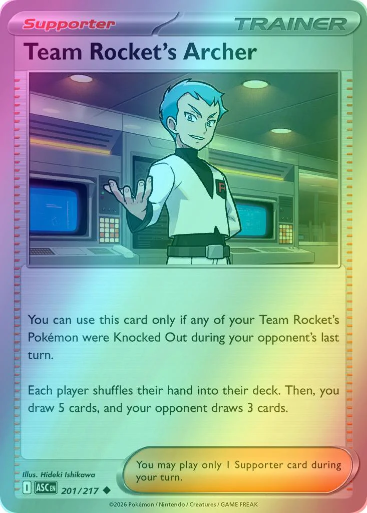Team Rocket's Archer - 201/217 - Uncommon [me025-201] [Reverse Holo]