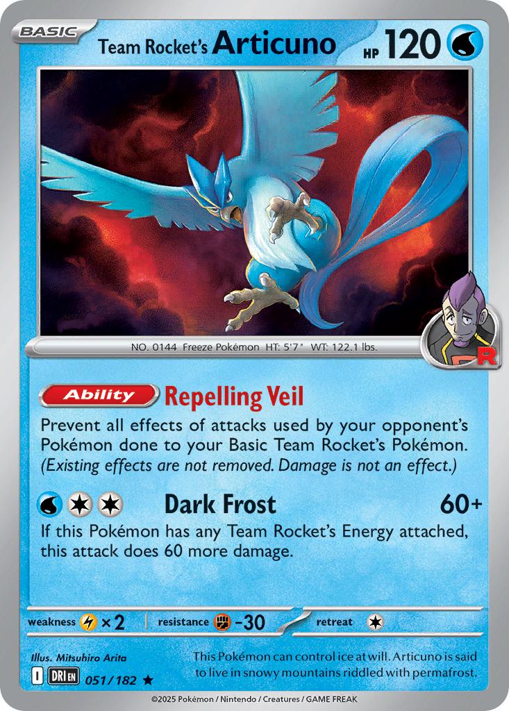 Team Rocket's Articuno - 051/182 - Rare [sv10-051] [Holo]