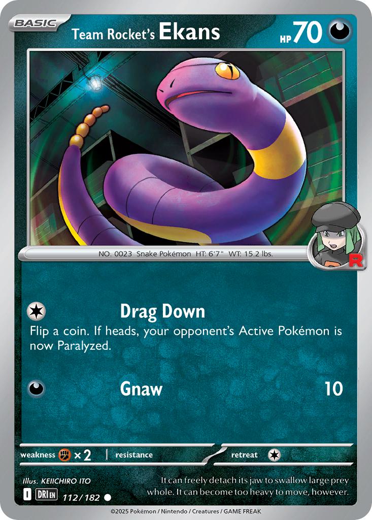 Team Rocket's Ekans - 112/182 - Common [sv10-112] [Non-Holo]