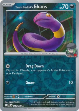 Team Rocket's Ekans - 112/182 - Common [sv10-112] [Reverse Holo]