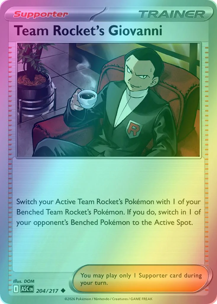 Team Rocket's Giovanni - 204/217 - Uncommon [me025-204] [Reverse Holo]