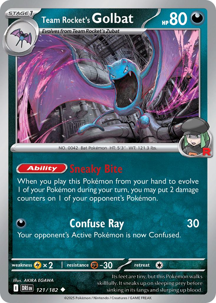 Team Rocket's Golbat - 121/182 - Uncommon [sv10-121] [Non-Holo]