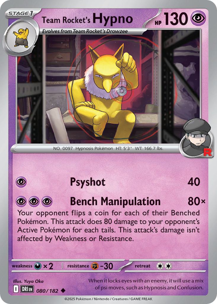 Team Rocket's Hypno - 080/182 - Uncommon [sv10-080] [Non-Holo]