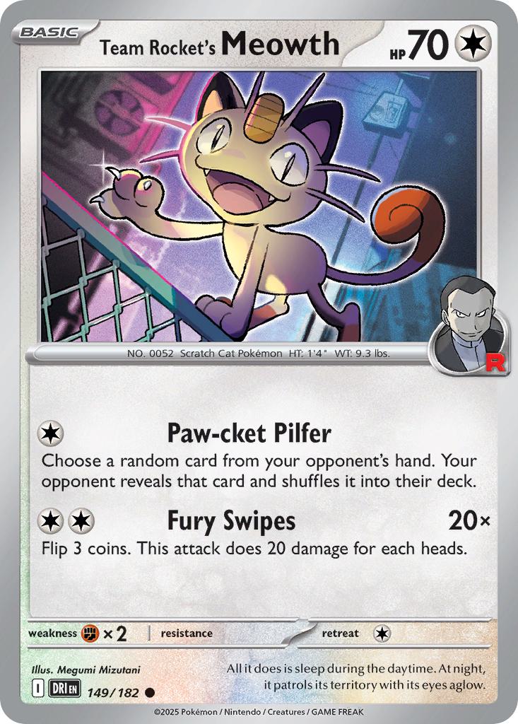 Team Rocket's Meowth - 149/182 - Common [sv10-149] [Non-Holo]