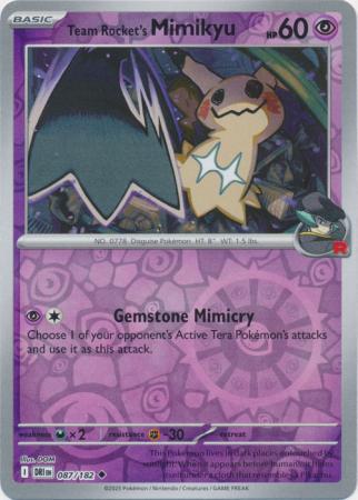 Team Rocket's Mimikyu - 087/182 - Uncommon [sv10-087] [Reverse Holo]