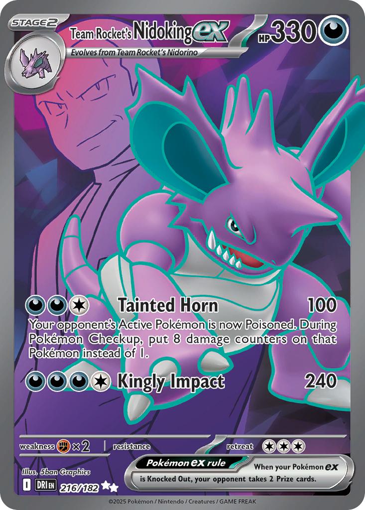 Team Rocket's Nidoking ex - 216/182 - Ultra Rare [sv10-216] [Ultra]