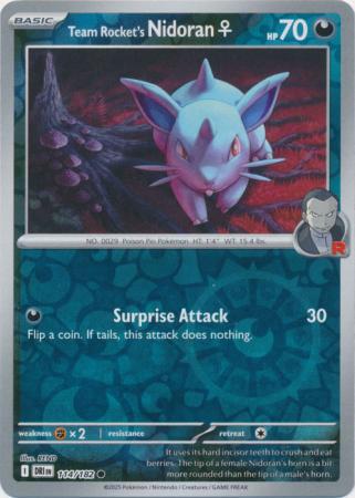 Team Rocket's Nidoran - 114/182 - Common [sv10-114] [Reverse Holo]