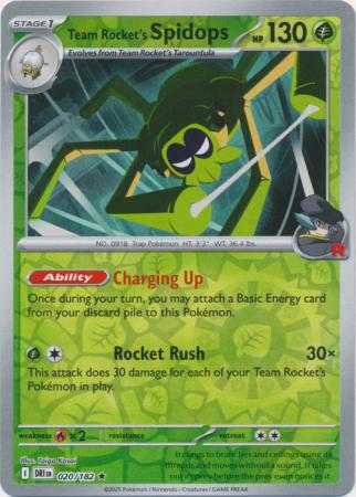 Team Rocket's Spidops - 020/182 - Rare [sv10-020] [Reverse Holo]