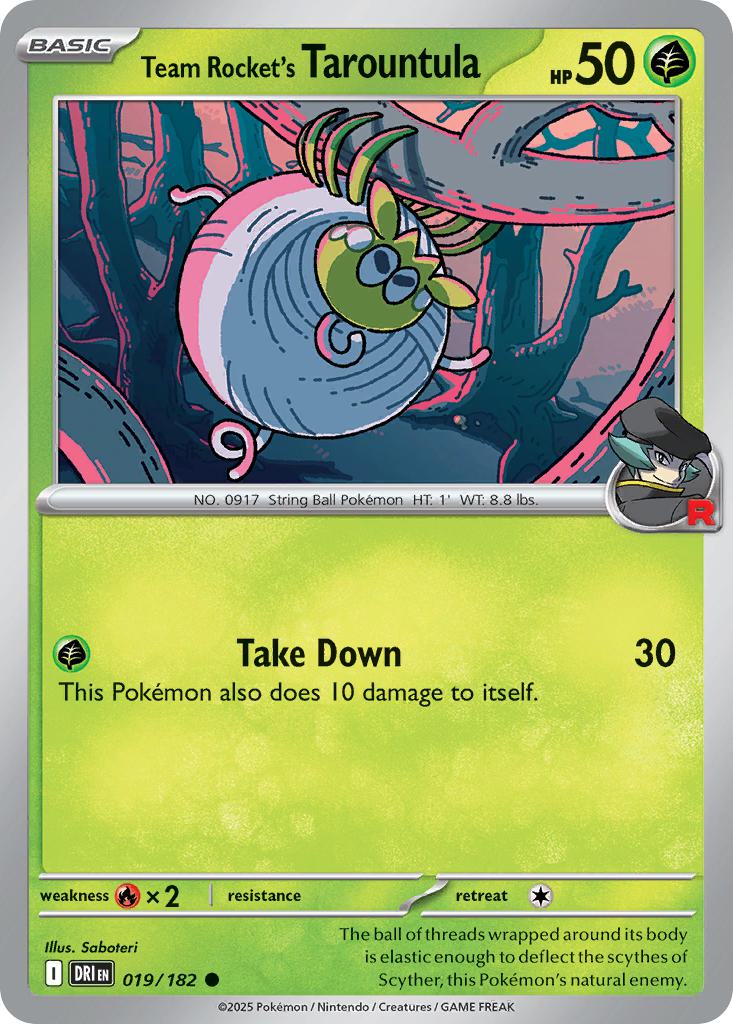 Team Rocket's Tarountula - 019/182 - Common [sv10-019] [Non-Holo]