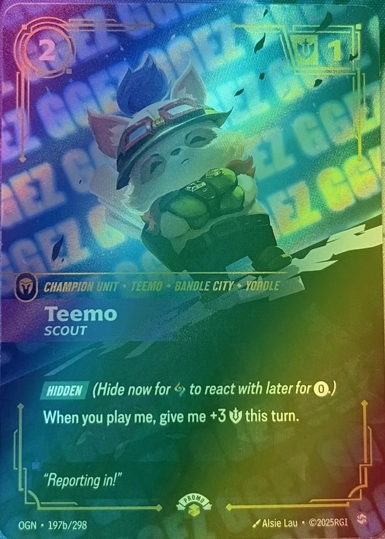 Teemo - Scout (GG EZ) - 197b/298 [Riftbound Organized Play Promotional Cards] [Foil]