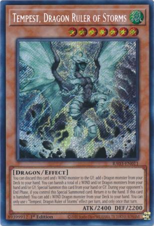 Tempest, Dragon Ruler of Storms - RA03-EN011 - Secret Rare - 1st Edition