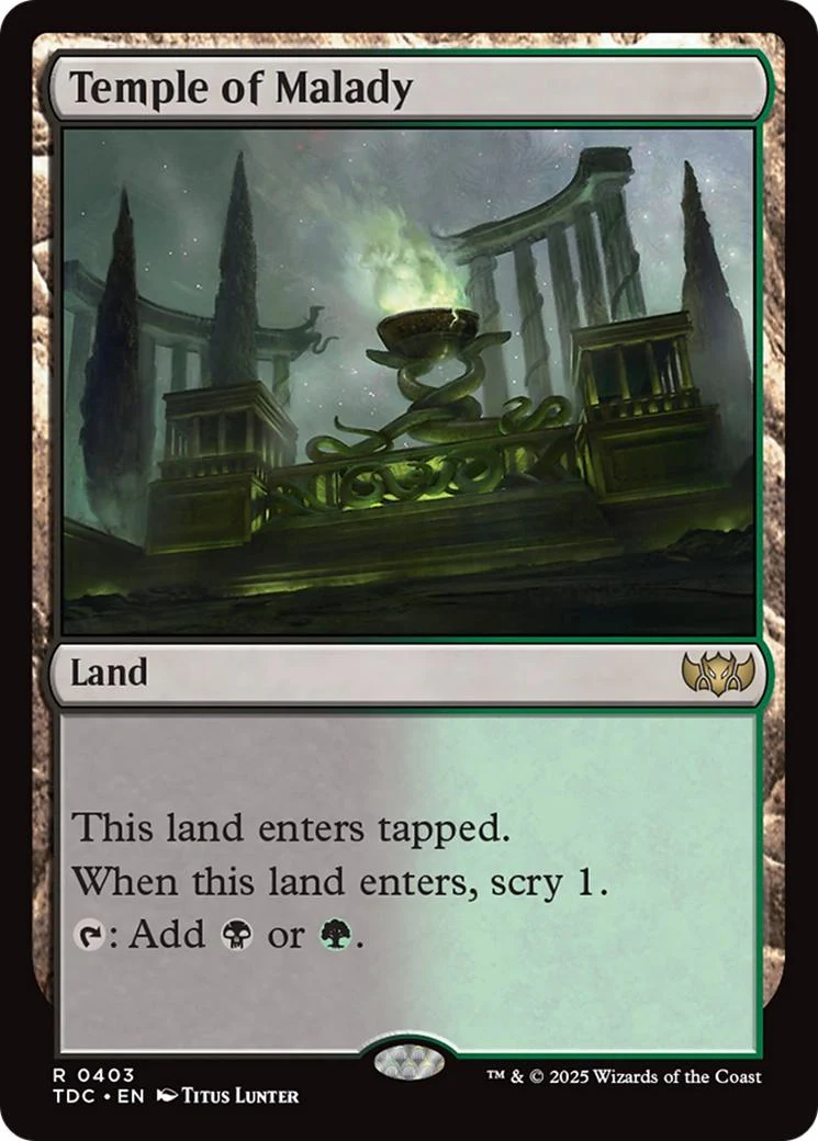 Temple of Malady [403] [Tarkir: Dragonstorm: Commander] [Non-Foil]