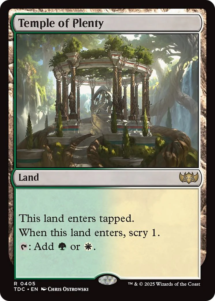 Temple of Plenty [405] [Tarkir: Dragonstorm: Commander] [Non-Foil]
