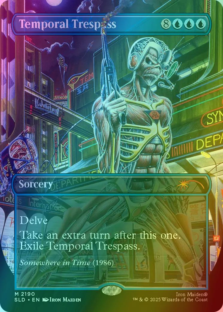 Temporal Trespass [2190] [Borderless] [Iron Maiden: Album Art] [Secret Lair Drop] [Rainbow Foil]