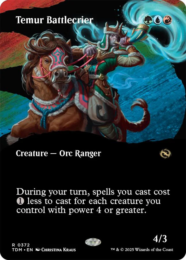 Temur Battlecrier [372] [Borderless] [Clan] [Tarkir: Dragonstorm] [Non-Foil]