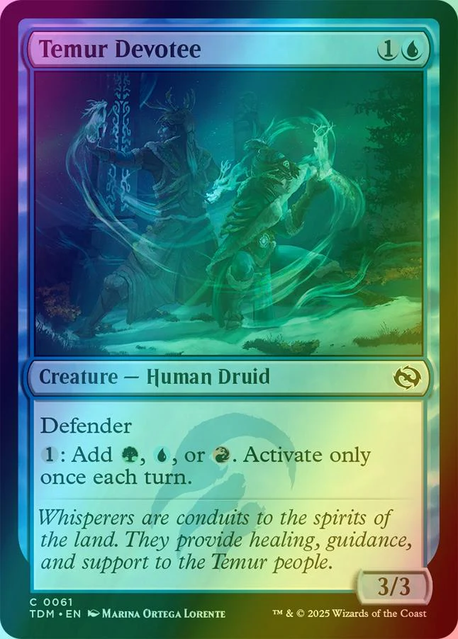 Temur Devotee [61] [Tarkir: Dragonstorm] [Foil]