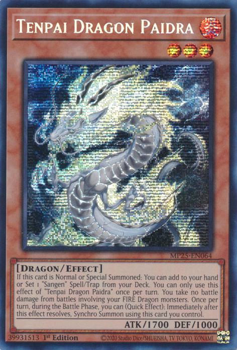 Tenpai Dragon Paidra - MP25-EN064 - Prismatic Secret Rare - 1st Edition