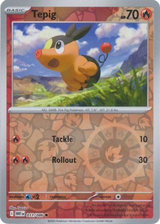 Tepig - 011/086 - Common [sv105w-011] [Reverse Holo]