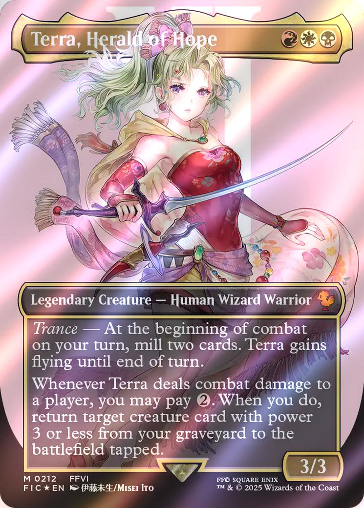 Terra, Herald of Hope [212] [Borderless] [Character] [FINAL FANTASY: Commander] [Surge Foil]
