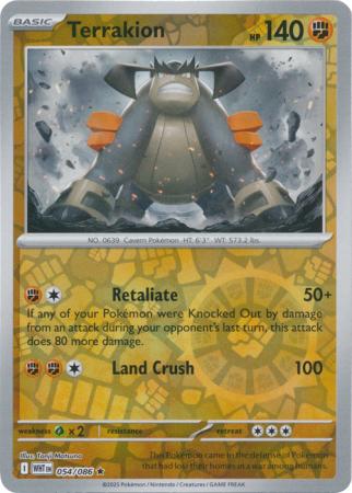 Terrakion - 054/086 - Rare [sv105w-054] [Reverse Holo]